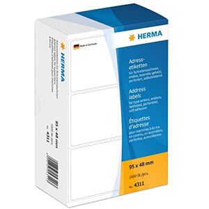 HERMA 95 x 48 mm Paper Matt Address Labels White (Pack of 1000) HERMA 95 x 48 mm Paper Matt Address Labels White (Pack of 1000)