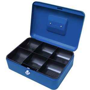 Cathedral Products Key Lockable Cash Box with Lift Out 6 Compartment Coin Tray 10 Inch Blue Cathedral Products Key Lockable Cash Box with Lift Out 6 Compartment Coin Tray 10 Inch Blue