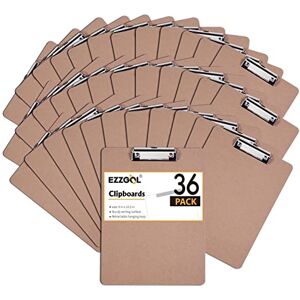 Ezzgol Clipboards Bulk, 36 Pack Letter Size Wood Clipboards, Low Profile Clip, Recycled Hardboard Clipboard with Hang for School Classroom Home Ezzgol Clipboards Bulk, 36 Pack Letter Size Wood Clipboards, Low Profile Clip, Recycled Hardboard Clipboard with Hang for School Classroom Home