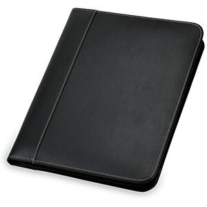 Samsill Contrast Stitch Leather Zippered Portfolio Folder/Business Portfolio for Men and Women, Resume/Document Organizer with Writing Pad, Black (71720) Samsill Contrast Stitch Leather Zippered Portfolio Folder/Business Portfolio for Men and Women, Resume/Document Organizer with Writing Pad, Black (71720)