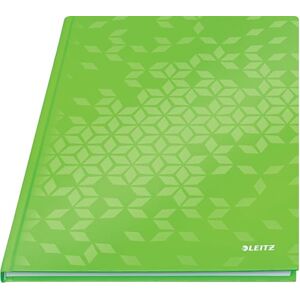 Leitz WOW Notebook A4 Lined, Hardcover, 160 Pages, 80 Sheets of FSC-Certified Paper (80 g/m²), Laminated Cover, Thread Binding, For Office, School or as a Diary, Green, 46251054 Leitz WOW Notebook A4 Lined, Hardcover, 160 Pages, 80 Sheets of FSC-Certified Paper (80 g/m²), Laminated Cover, Thread Binding, For Office, School or as a Diary, Green, 46251054