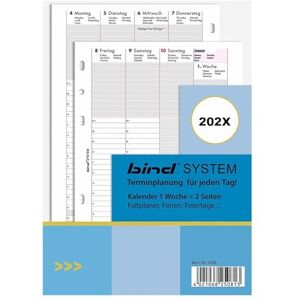 BIND Calendar 2025 DIN A5 Calendar Insert Diary Daily Calendar 1 Week / 2 Pages B250825 BIND Calendar 2025 DIN A5 Calendar Insert Diary Daily Calendar 1 Week / 2 Pages B250825