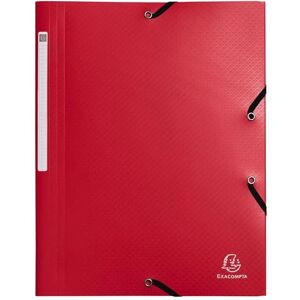 Exacompta Ref 55705E Carton of 50 Opak Elastic folders 3 Flap Pockets Made of Recycled Polypropylene Size 24 x 32 cm for A4 documents red Exacompta Ref 55705E Carton of 50 Opak Elastic folders 3 Flap Pockets Made of Recycled Polypropylene Size 24 x 32 cm for A4 documents red