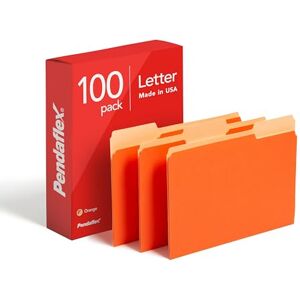 Pendaflex Two-Tone Color File Folders, Letter Size, Orange, 1/3 Cut, 100 per Box (152 1/3 ORA) Pendaflex Two-Tone Color File Folders, Letter Size, Orange, 1/3 Cut, 100 per Box (152 1/3 ORA)