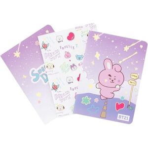 Grupo Erik A6 Notebook Set BT21 Kawaii Stationery 3 A6 Notebooks Lined, Plain, Dotted 32 sheets (64 pages) Cooky BT21 Merch, Kawaii Stuff, Cute Stationery Gifts Under 15 Pounds Grupo Erik A6 Notebook Set BT21 Kawaii Stationery 3 A6 Notebooks Lined, Plain, Dotted 32 sheets (64 pages) Cooky BT21 Merch, Kawaii Stuff, Cute Stationery Gifts Under 15 Pounds