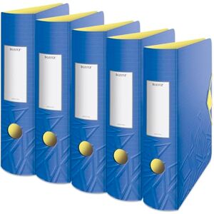 Leitz Urban Chic Series 11160032 Quality Folders 180° Active Pack of 5 A4 Wide Rounded Spine 8.2 cm Wide Elastic Closure Lightweight Polyfoam Plastic Folder Urban Chic Series Blue Leitz Urban Chic Series 11160032 Quality Folders 180° Active Pack of 5 A4 Wide Rounded Spine 8.2 cm Wide Elastic Closure Lightweight Polyfoam Plastic Folder Urban Chic Series Blue