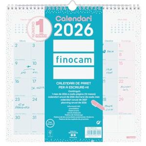 Finocam Wall Calendar 2026 Month View January December 2026 (12 Months) Calendar 2026 to Note Monthly Planner ChicTurquesa Catalan Finocam Wall Calendar 2026 Month View January December 2026 (12 Months) Calendar 2026 to Note Monthly Planner ChicTurquesa Catalan
