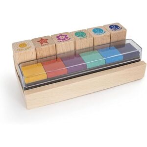 TRENDHAUS 955715 Stamp Set English, 6 Teacher Stamps with Colourful Ink Pad, Wooden Stamp for Children, for Teachers, Wood TRENDHAUS 955715 Stamp Set English, 6 Teacher Stamps with Colourful Ink Pad, Wooden Stamp for Children, for Teachers, Wood