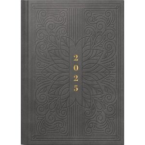 rido/idé Book Calendar Planner Model Futura 2 (2025) ''Art Deco'', 2 Pages = 1 Week, A5, 176 Pages, Faux Leather Cover Trend, Anthracite rido/idé Book Calendar Planner Model Futura 2 (2025) ''Art Deco'', 2 Pages = 1 Week, A5, 176 Pages, Faux Leather Cover Trend, Anthracite