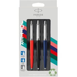 PARKER Jotter Originals Trio Pen Gift Set Ballpoint Pen, Gel Pen & Mechanical Pencil Made From 55% Recycled Materials* Perfect Graduation & School Gifts PARKER Jotter Originals Trio Pen Gift Set Ballpoint Pen, Gel Pen & Mechanical Pencil Made From 55% Recycled Materials* Perfect Graduation & School Gifts