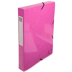 Exacompta Ref. 59924E 8 IDERAMA filing boxes with rubber bands in 600g/m2 glossy card Spine 4 cm dimensions 25 x 33 cm for A4 documents pink color delivered assembled Exacompta Ref. 59924E 8 IDERAMA filing boxes with rubber bands in 600g/m2 glossy card Spine 4 cm dimensions 25 x 33 cm for A4 documents pink color delivered assembled