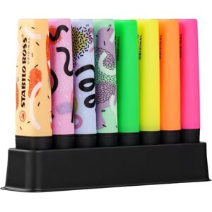 STABILO BOSS ORIGINAL by Ju Schnee Highlighter Deskset of 8 with 4 Neon Colours and 4 Pastel Colours STABILO BOSS ORIGINAL by Ju Schnee Highlighter Deskset of 8 with 4 Neon Colours and 4 Pastel Colours