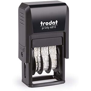 Trodat Printy 4810 date stamp, month in letters, DUT, 3.8 mm, printing color black Trodat Printy 4810 date stamp, month in letters, DUT, 3.8 mm, printing color black