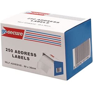 Go Secure GoSecure Self Adhesive Address Labels (6 Packs of 250) Go Secure GoSecure Self Adhesive Address Labels (6 Packs of 250)