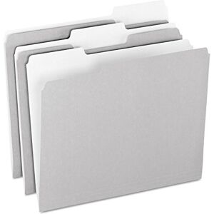 Pendaflex Two-Tone Color File Folders, Letter Size, 1/3 Cut, Gray, 100 Per Box (152 1/3 GRA) Pendaflex Two-Tone Color File Folders, Letter Size, 1/3 Cut, Gray, 100 Per Box (152 1/3 GRA)