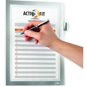 Durable DURAFRAME Note Self-Adhesive Magnetic Frame A4 Format in Silver Pack of 1 Frames Includes Universal Pen Holder Durable DURAFRAME Note Self-Adhesive Magnetic Frame A4 Format in Silver Pack of 1 Frames Includes Universal Pen Holder