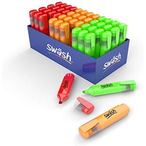 SHOW-ME Swäsh HLP48T Premium Highlighter Pens for Schools and Students – Wedge Tip – Traffic Light Colours (48 Pack of Markers) SHOW-ME Swäsh HLP48T Premium Highlighter Pens for Schools and Students – Wedge Tip – Traffic Light Colours (48 Pack of Markers)