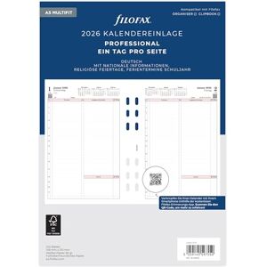 Filofax Calendar A5 Prof.1 Day per Page (German) 2026 Filofax Calendar A5 Prof.1 Day per Page (German) 2026