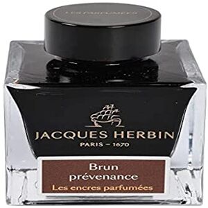 Jacques Herbin 14747JT 50 ml scented perfume ink bottle for fountain and roller pens Brun Prévenance colour Made in France Calligraphy Writing Jacques Herbin 14747JT 50 ml scented perfume ink bottle for fountain and roller pens Brun Prévenance colour Made in France Calligraphy Writing