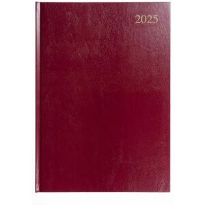 Collins Essential 2025 Business Diary A4 Day to a Page Planner with Leathergrain Hardback Cover Maroon ESSA41.78-25 Collins Essential 2025 Business Diary A4 Day to a Page Planner with Leathergrain Hardback Cover Maroon ESSA41.78-25