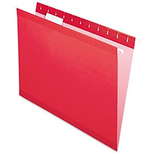 Pendaflex Reinforced Hanging File Folders, Letter Size, Red, 1/5 Cut, 25/BX (4152 1/5 RED) Pendaflex Reinforced Hanging File Folders, Letter Size, Red, 1/5 Cut, 25/BX (4152 1/5 RED)