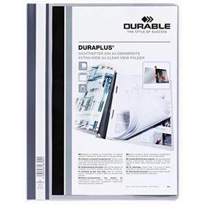 Durable DURAPLUS Presentation Folder Pack of 25 A4 Grey Folders Ideal for Storing Presentations, Invoices, Quotations, School Work & More Durable DURAPLUS Presentation Folder Pack of 25 A4 Grey Folders Ideal for Storing Presentations, Invoices, Quotations, School Work & More
