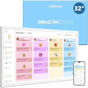 Dragon 32" Digital Calendar Chore Chart – 1080P Full HD Interactive Touchscreen, Smart Family Planner, Hearth Display Digital Calendar Wall & Desk Mountable for Seamless Scheduling Dragon 32" Digital Calendar Chore Chart – 1080P Full HD Interactive Touchscreen, Smart Family Planner, Hearth Display Digital Calendar Wall & Desk Mountable for Seamless Scheduling