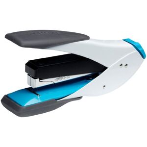 Rexel Easy Touch Half Strip Stapler, 30 Sheet Capacity, Flat Clinch, Metal Body, Includes Staples, Blue and White, 2102549 Rexel Easy Touch Half Strip Stapler, 30 Sheet Capacity, Flat Clinch, Metal Body, Includes Staples, Blue and White, 2102549