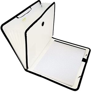 D.RECT File Set with Expandable and Portable Briefcase Sorter for Documents with Button Closure 7 Compartments A4 White D.RECT File Set with Expandable and Portable Briefcase Sorter for Documents with Button Closure 7 Compartments A4 White