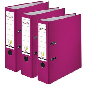 FALKEN Original Pack of 3 Polypropylene Colour Folders Made in Germany 8 cm Wide DIN A4 BlackBerry Vegan Plastic Folder Ring Binder Letter Folder Office Folder Slotted Folder FALKEN Original Pack of 3 Polypropylene Colour Folders Made in Germany 8 cm Wide DIN A4 BlackBerry Vegan Plastic Folder Ring Binder Letter Folder Office Folder Slotted Folder