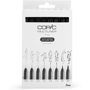 Copic Multiliner, Black, Set Of 8, Black, For Art & Crafts, Colouring, Graphics, Highlighter, Design, Anime, Professional & Beginners, Art Supplies & Colouring Books Copic Multiliner, Black, Set Of 8, Black, For Art & Crafts, Colouring, Graphics, Highlighter, Design, Anime, Professional & Beginners, Art Supplies & Colouring Books