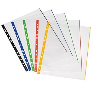herlitz A4 Colored Border Punched Pocket (50 Pieces) herlitz A4 Colored Border Punched Pocket (50 Pieces)