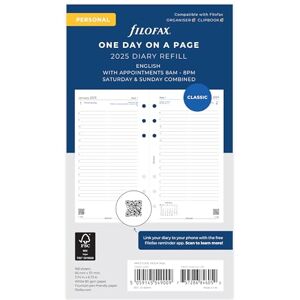 Filofax Personal Day per page English appointments 2025 Filofax Personal Day per page English appointments 2025