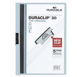 Durable DURACLIP 30 A4 Clip Folder Holds Up to 30 Sheets of A4 Paper Strong Metal Sprung Clip Pack of 25 Blue Colour Folders for Organising Documents Durable DURACLIP 30 A4 Clip Folder Holds Up to 30 Sheets of A4 Paper Strong Metal Sprung Clip Pack of 25 Blue Colour Folders for Organising Documents