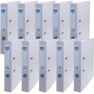 DONAU Master Binder Lever Arch File Slim Pack of 10 FSC/DIN A4 / 5 cm / Gray / Plastic Cover PP / Cardboard Paper Slot Office File Ring Binder DONAU Master Binder Lever Arch File Slim Pack of 10 FSC/DIN A4 / 5 cm / Gray / Plastic Cover PP / Cardboard Paper Slot Office File Ring Binder