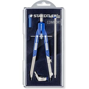 STAEDTLER 552 02 Mars Comfort Quick-Setting Compass with Push-Button, Extension Bar, Universal Adapter and Lead Box (585mm Diameter) STAEDTLER 552 02 Mars Comfort Quick-Setting Compass with Push-Button, Extension Bar, Universal Adapter and Lead Box (585mm Diameter)