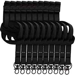 Djois Tarifold ES 200527- Pack of 10 Hanging Lanyards for Creedations, ID Cards, Key Ring Double Hook Accessory 46 cm Long, Black Djois Tarifold ES 200527- Pack of 10 Hanging Lanyards for Creedations, ID Cards, Key Ring Double Hook Accessory 46 cm Long, Black