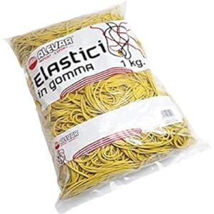 Alevar Yellow Elastic Assorted Sizes Conf. 1 kg. Alevar Yellow Elastic Assorted Sizes Conf. 1 kg.