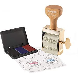 Trodat 158077 Vintage Stamp Special Occasions with 6 German Texts and Ink Pad with 3 Colours Trodat 158077 Vintage Stamp Special Occasions with 6 German Texts and Ink Pad with 3 Colours