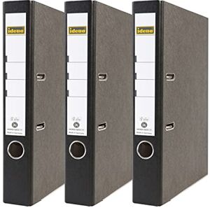 Idena 90082 Folder for DIN A4 5 cm Narrow Cloudy Marble Black Pack of 3 Idena 90082 Folder for DIN A4 5 cm Narrow Cloudy Marble Black Pack of 3