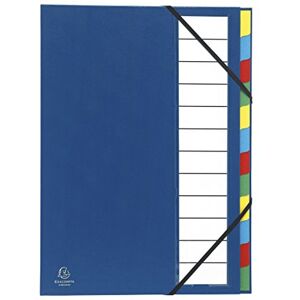 Exacompta Ref 55342E Harmonika Multipart File 235 x 335mm in Size, Suitable for Storing A4 Documents, 225gsm Genuine Pressboard, Expanding Spine, 12 Sections Blue Exacompta Ref 55342E Harmonika Multipart File 235 x 335mm in Size, Suitable for Storing A4 Documents, 225gsm Genuine Pressboard, Expanding Spine, 12 Sections Blue