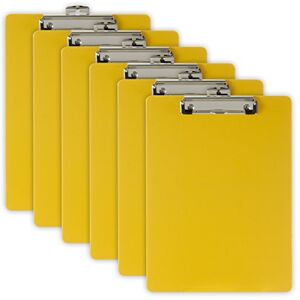 Officemate Recycled Plastic Clipboard, Letter Size, Yellow, Pack of 6 (83082) Officemate Recycled Plastic Clipboard, Letter Size, Yellow, Pack of 6 (83082)
