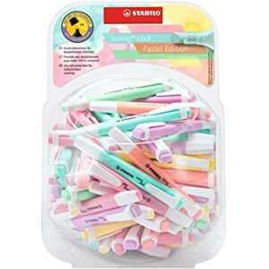 STABILO Swing Cool Pastel Edition SC55500229 Highlighter Pen Pack of 100 Assorted STABILO Swing Cool Pastel Edition SC55500229 Highlighter Pen Pack of 100 Assorted