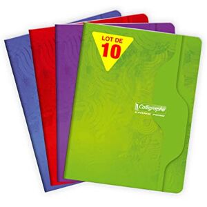 Clairefontaine Calligraphe 7153C Set of 10 Stapled Notebooks (a Brand) 17x22 cm 96 Small Squares Pages 70 g White Paper Offset Card Cover Random Colours Clairefontaine Calligraphe 7153C Set of 10 Stapled Notebooks (a Brand) 17x22 cm 96 Small Squares Pages 70 g White Paper Offset Card Cover Random Colours