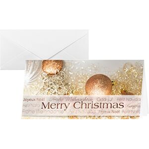 Sigel DS029 Christmas Greeting Card "Christmas Glitter", DL (2/3 A4), blank, 10 Pieces incl. 10 envelopes, easy to print Sigel DS029 Christmas Greeting Card "Christmas Glitter", DL (2/3 A4), blank, 10 Pieces incl. 10 envelopes, easy to print