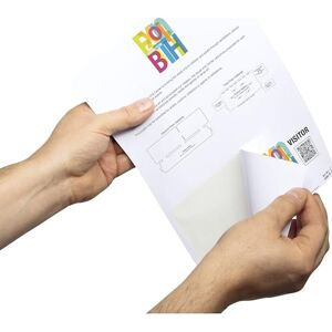 Durable Visitor Event Name Badge 97 x 86 mm A4 Printable Sheet with Adhesive Foldable Name Badge Perfect for Events Pack of 100 Durable Visitor Event Name Badge 97 x 86 mm A4 Printable Sheet with Adhesive Foldable Name Badge Perfect for Events Pack of 100