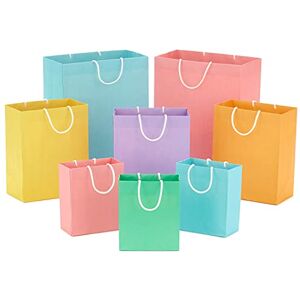 Hallmark Recyclable Gift Bag Assortment (8 Bags: 3 Small 6", 3 Medium 9", 2 Large 13") Pastel Blue, Pink, Yellow, Purple, Orange, Green for Birthdays, Easter, Baby Gifts, Bridal Showers Hallmark Recyclable Gift Bag Assortment (8 Bags: 3 Small 6", 3 Medium 9", 2 Large 13") Pastel Blue, Pink, Yellow, Purple, Orange, Green for Birthdays, Easter, Baby Gifts, Bridal Showers