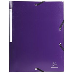 Exacompta Ref 55818E Opaque PP Elasticated 3-Flap Folders Suitable for A4 Documents, 0.5mm Polypropylene, Spine Label, Suitable for Confidentiality Purple Exacompta Ref 55818E Opaque PP Elasticated 3-Flap Folders Suitable for A4 Documents, 0.5mm Polypropylene, Spine Label, Suitable for Confidentiality Purple