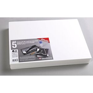 Clairefontaine Ref 193669C Foam Board (Pack of 5 Sheets) A3 (420 x 297mm) in Size, 10mm Thick, Light & Stiff Suitable for Decoration, Framing & Model-Making Clairefontaine Ref 193669C Foam Board (Pack of 5 Sheets) A3 (420 x 297mm) in Size, 10mm Thick, Light & Stiff Suitable for Decoration, Framing & Model-Making