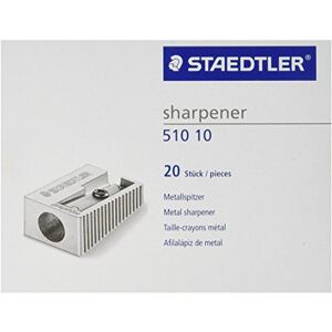 STAEDTLER 51010 Metal Single Hole Sharpener (Pack of 20) STAEDTLER 51010 Metal Single Hole Sharpener (Pack of 20)